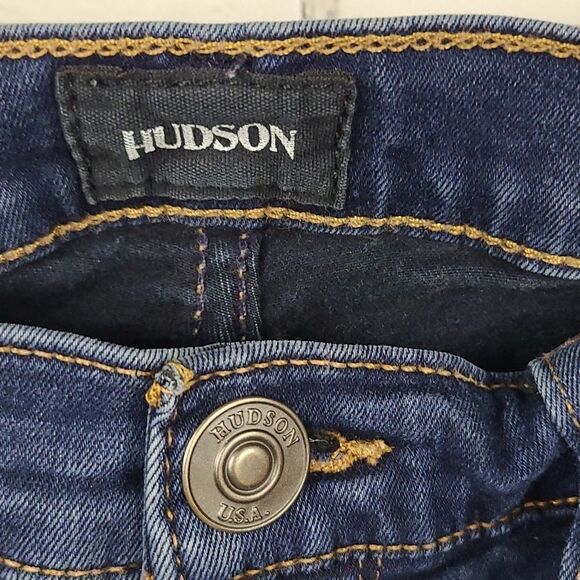 Hudson Mid-rise NICO Super Skinny Jeans 27 Shambles Wash Blue Distressed Denim - Picture 2 of 10